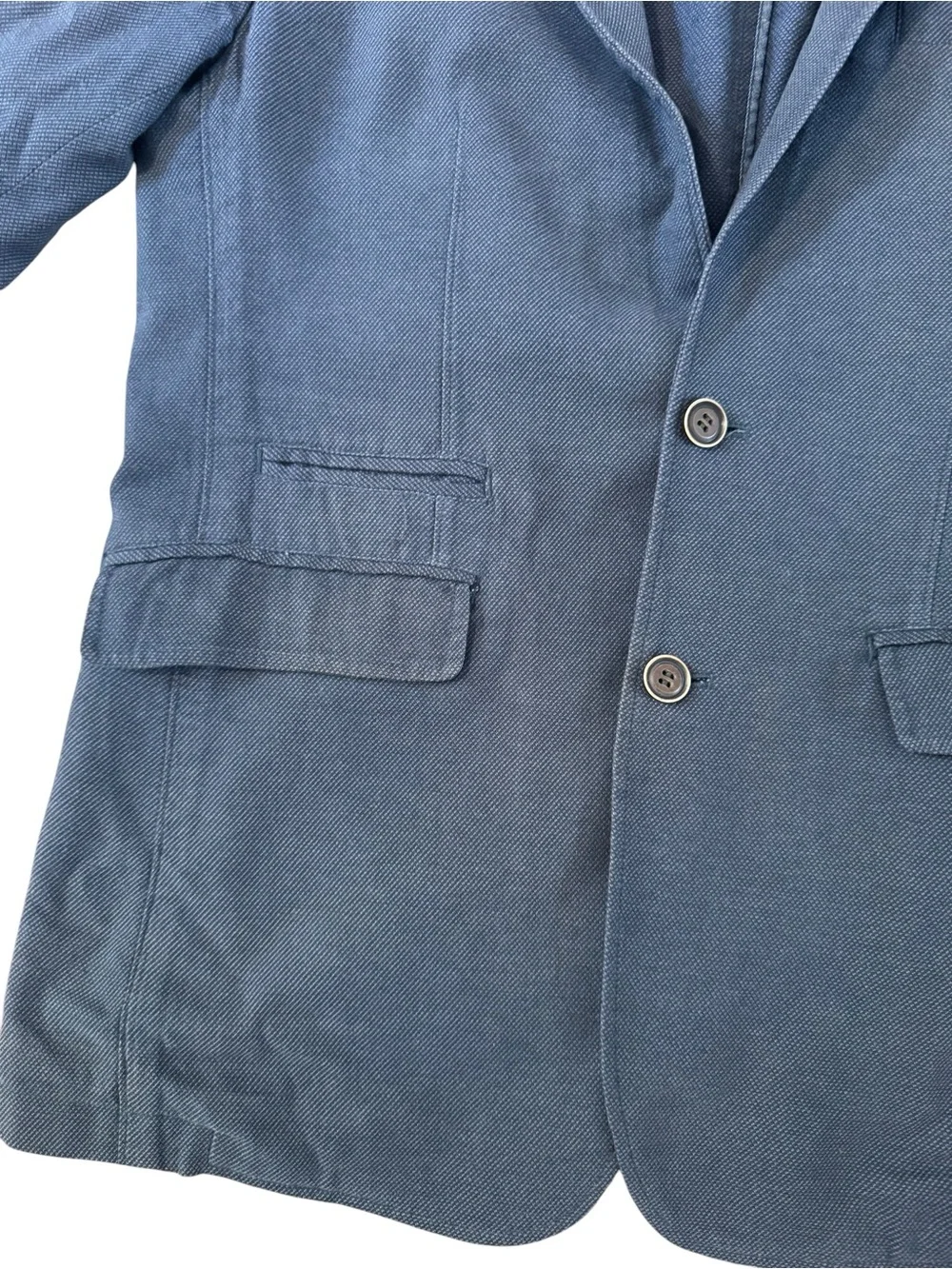Joseph Abboud Blazer Size Small Blue Speckled Sport Coat Preppy 100% Cotton